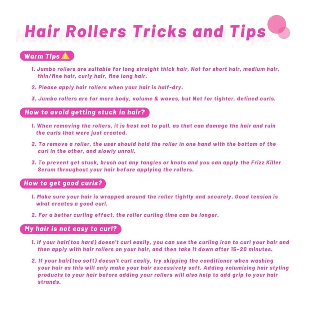 Jumbo Hair Curlers Rollers, 12Pcs 60mm - Picture 5 of 5